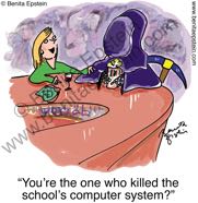 funny college cartoons university higher education computer system grim reaper meeting bar research campus cartoon 1091